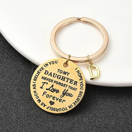 Valentine's Day Brass & 201 Stainless Steel Keychain KEYC-YW00097-04-1