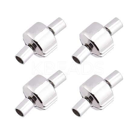 4Pcs 304 Stainless Steel European Clasps with Cord Ends STAS-DC0004-32-1