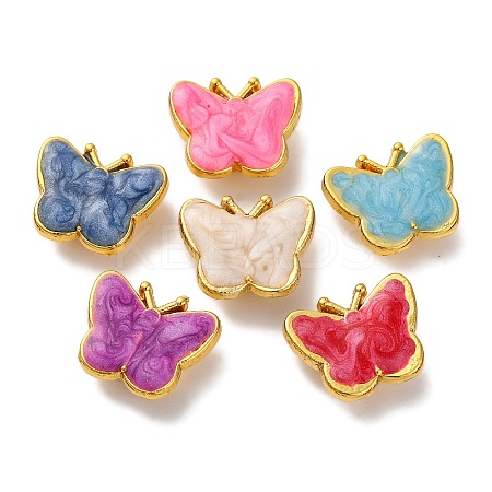 Rack Plating Brass Pendants With ABS Imitation pearls KK-S406-06A-1