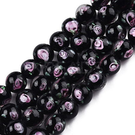 Handmade Lampwork Beads Strands LAMP-N021-45A-1