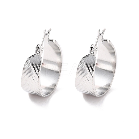 Non-Tarnish 304 Stainless Steel Thick Hoop Earrings for Women LS-EJEW-P198-04P-1