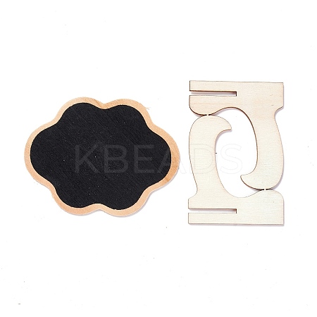 Cloud Wooden Mini Chalkboard Signs LS-AJEW-M035-06-1