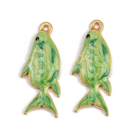 304 Stainless Steel Enamel Pendants STAS-P410-40C-03-1