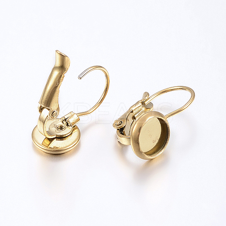 Ion Plating(IP) 304 Stainless Steel Leverback Earring Findings LS-STAS-H425-02G-1