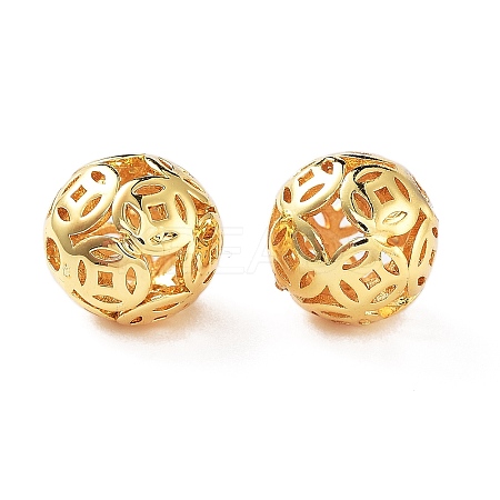 Rack Plating Brass Beads KK-S377-09G-1