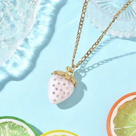 3Pcs Acrylic Rhinestone Pendant Necklaces NJEW-JN05442-03-1