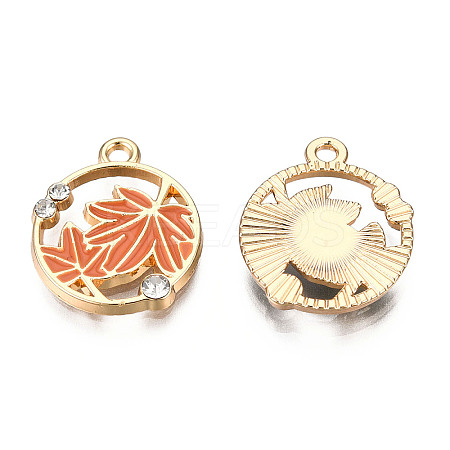 Autumn Theme Alloy Enamel Pendants LS-ENAM-N048-010A-1