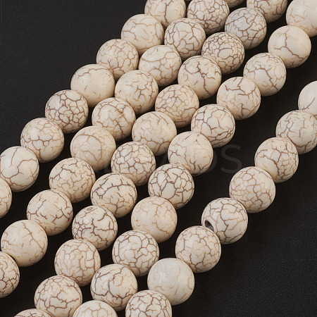 Synthetic Magnesite Beads Strands TURQ-S192-10mm-1-1