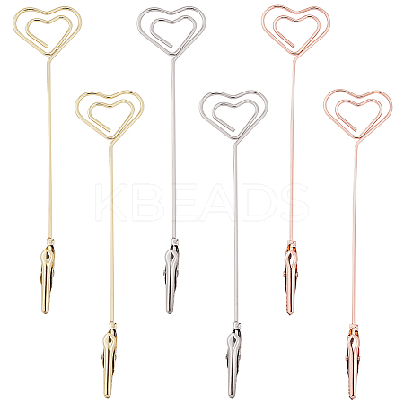 6Pcs 3 Colors Iron Alligator Clips AJEW-SC0002-27-1
