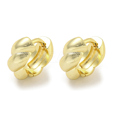Brass Hoop Earrings EJEW-L211-010J-G-1