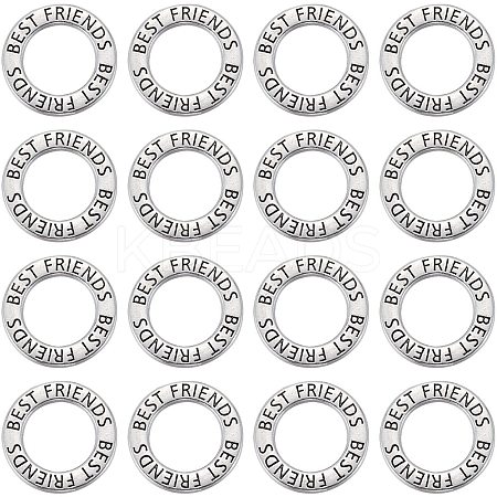20Pcs Tibetan Style Alloy Linking Rings TIBE-SC0001-96-1