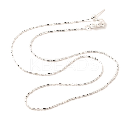 1mm Rack Plating Brass Column Link Chain Adjustable Slider Necklaces for Women Men MAK-L044-54S-1