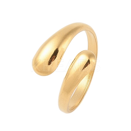 Ion Plating(IP) 304 Stainless Steel Open Cuff Ring for Women LS-STAS-S125-12G-1