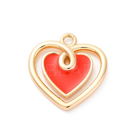 Brass Enamel Pendants KK-D360-22G-1