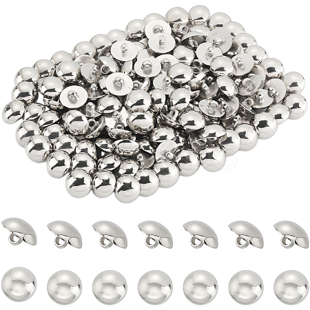 150Pcs 1-Hole Plating Acrylic Shank Buttons BUTT-CY0001-01P-1