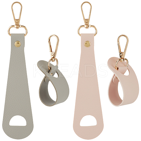 4Pcs 2 Colors Imitation Leather Hat Clips FIND-GF0008-14C-1