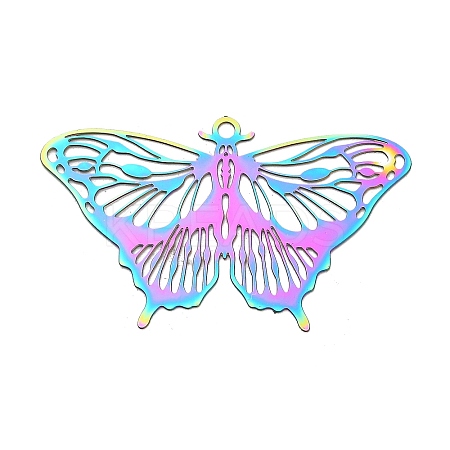 201 Stainless Steel Pendants STAS-B051-02RC-05-1