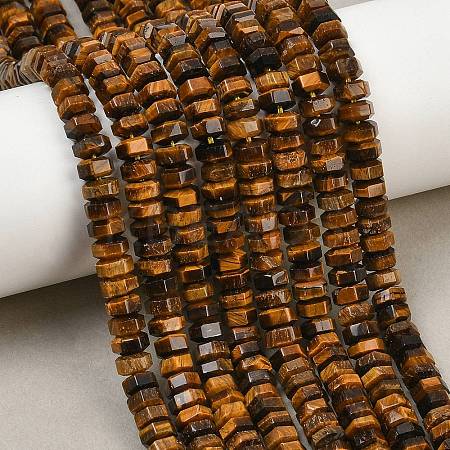Natural Tiger Eye Beads Strands G-G317-A27-3X6MM-1