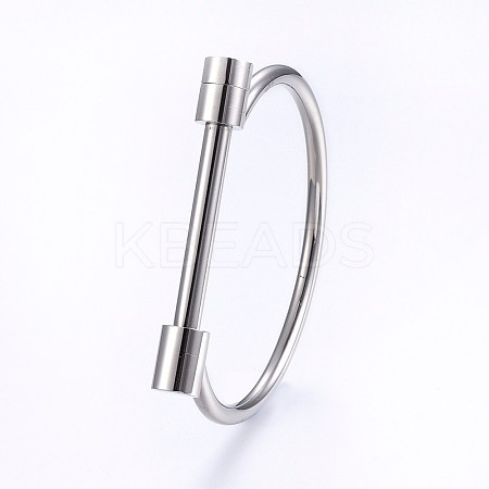 304 Stainless Steel Bangles BJEW-P222-14P-1