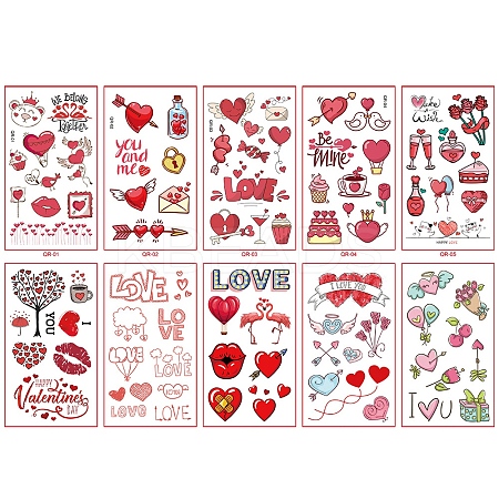 Removable Temporary Water Proof Tattoos Paper Stickers VALE-PW0001-103B-1