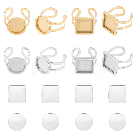 DIY Blank Dome Ring Making Finding Kit DIY-UN0003-98A-1