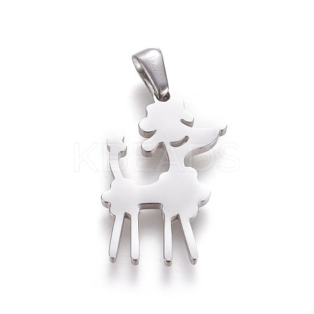 Tarnish Resistant 304 Stainless Steel Puppy Pendants LS-STAS-F219-06P-1