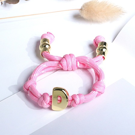 Letter D Cotton Cord Braided Knot Bracelets FS-WG79C27-04-1