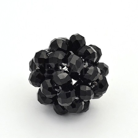 Glass Crystal Round Woven Beads LS-GLAA-A034-8mm-A08-1