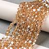 Transparent Electroplate Glass Beads Strands EGLA-A039-T4mm-B18-4