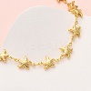 Beach 304 Stainless Steel Sea Animals Link Chain Necklaces for Women NJEW-G178-04G-01-3