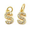 Brass Micro Pave Cubic Zirconia Pendants KK-M273-02G-S-1