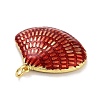 Real 18K Gold Plated Rack Plating Brass Enamel Pendants KK-M293-32G-01-2