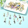 20Pcs 20 Styles Alloy Enamel Pendant Decorations HJEW-FS00047-8