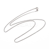 Anti-Tarnish Rhodium Plated 925 Sterling Silver Wheat Chains Necklace for Women STER-I021-07P-1