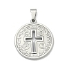 304 Stainless Steel Pendants STAS-F336-17P-1