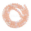 Imitate Austrian Crystal Bicone Frosted Glass Beads Strands GLAA-F029-TM4mm-A12-2
