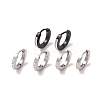 3 Pairs 3 Styles 304 Stainless Steel Clay Crystal Rhinestone Huggie Hoop Earrings for Women EJEW-K279-08A-P-2