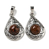 Natural Mahogany Obsidian Pendants G-Q158-05P-29-1
