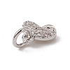 Brass Micro Pave Cubic Zirconia Charms ZIRC-F132-19P-3