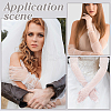 1 Pair Tulle Long Gloves for Wedding Bride Supplies AJEW-ME0001-73-5