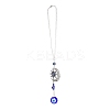 Evil Eye Alloy Lampwork Pendant Decorations LS-HJEW-M005-02D-AS-1