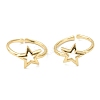 Brass Cuff Rings RJEW-A001-02G-1