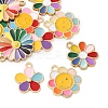 10Pcs 5 Styles Alloy Enamel Pendants ENAM-FP0002-39-3