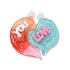 Gradient Color Translucent Resin Pendants RESI-G048-01A-1