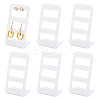   6Pcs 3 layers 24-Hole Acrylic Earring Display Stands ODIS-PH0001-52-7