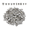 140pcs 14 style Tibetan Style Alloy Tube Bails TIBE-DC0001-13-8
