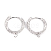 Rack Plating Brass Hoop Earring Findings KK-S374-03P-1
