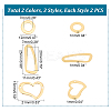 Unicraftale 12Pcs 6 Style 304 Stainless Steel Linking Rings STAS-UN0040-39-2