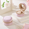 Portable Travel Round Velvet Jewelry Set Storage Zipper Boxes CON-TAC0001-11B-6