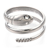 Non-Tarnish 304 Stainless Steel Snake Twist Rings LS-RJEW-N038-114P-3